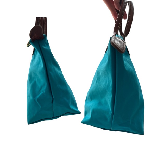 Longchamp Mini Turquoise Blue Tote Bag Le Pilage original - Picture 4 of 7